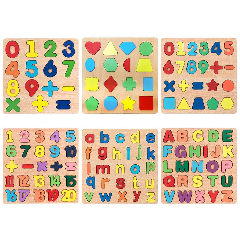 Wooden Alphabet & Number Puzzles – Learn Through Play
