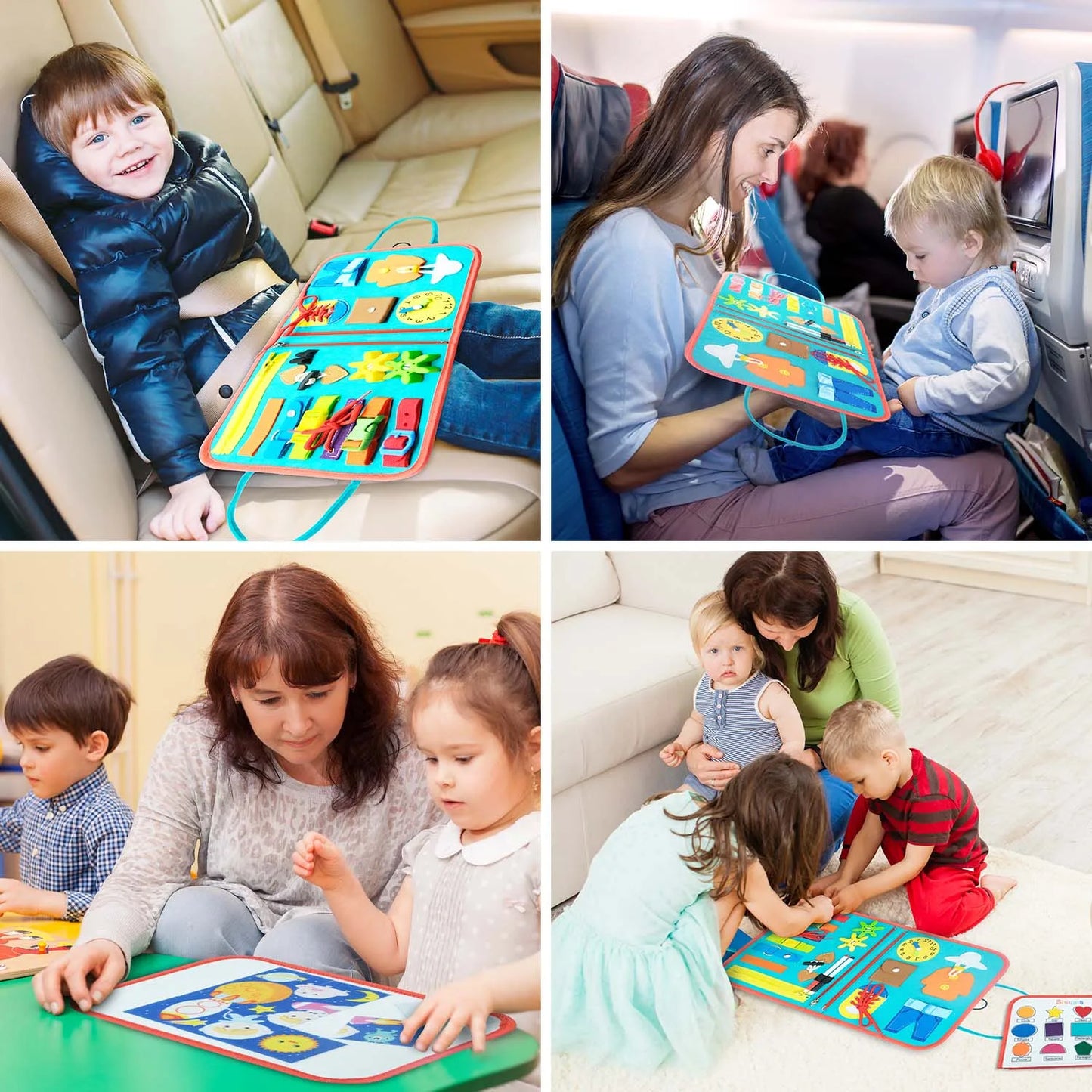 Montessori Busy Board for Toddlers – Portable Sensory Learning Toy