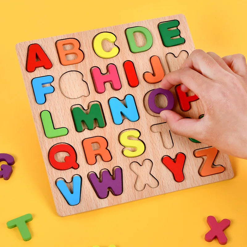 Wooden Alphabet & Number Puzzles – Learn Through Play