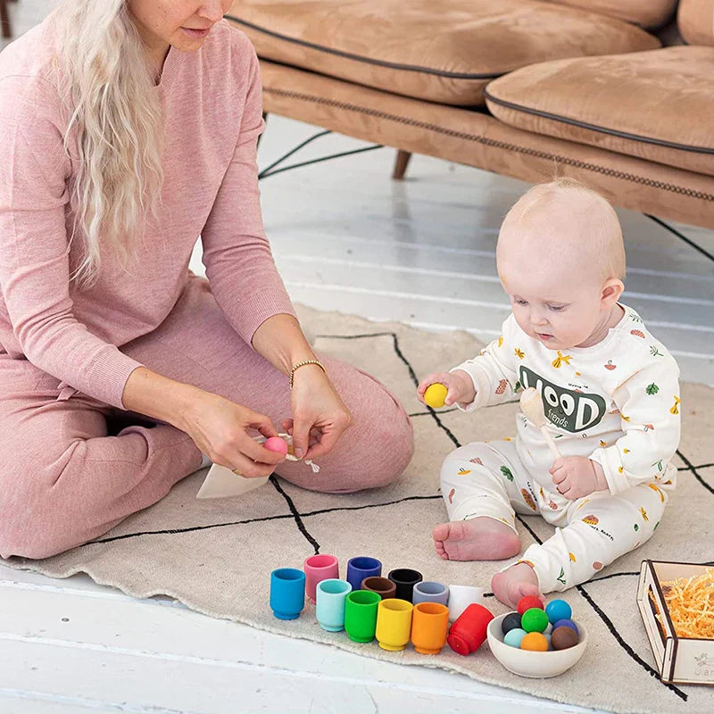 Montessori Wooden Sorting Toy for Toddlers