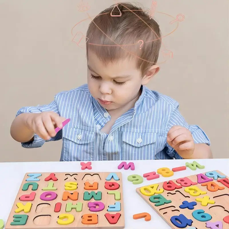 Wooden Alphabet & Number Puzzles – Learn Through Play