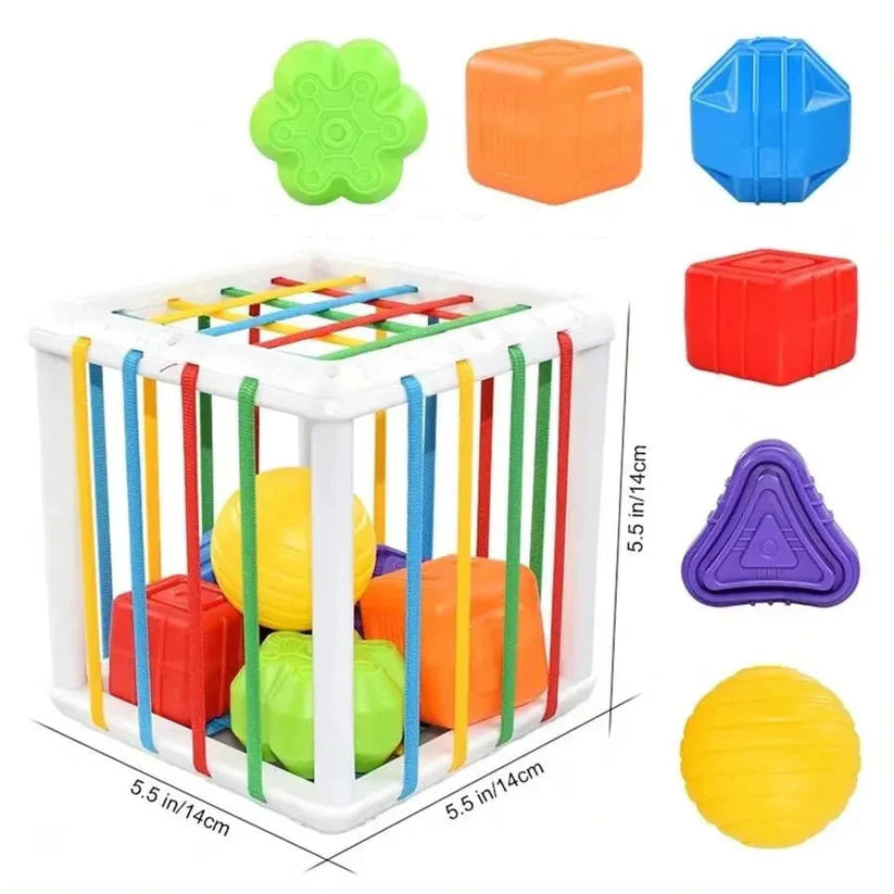 Montessori shapebox – sorting and motor skills game