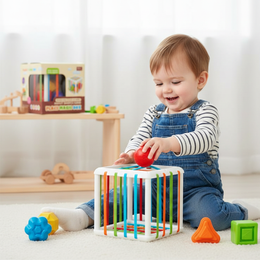 Montessori shapebox – sorting and motor skills game